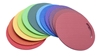 Image sur Ensemble de 12 tapis d'assise ronds couleur arc-en-ciel
